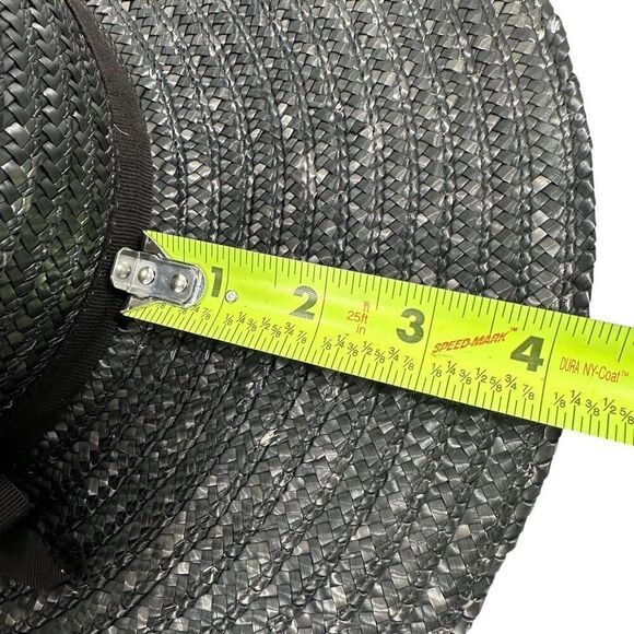 Vintage Betmar Black Italian Straw Brim Hat O/S - Picture 4 of 7